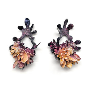 Orange Flora Curiosa Earrings-Earrings-Hanna Liljenberg-Pistachios