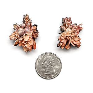 Orange Flora Curiosa Studs-Earrings-Hanna Liljenberg-Pistachios