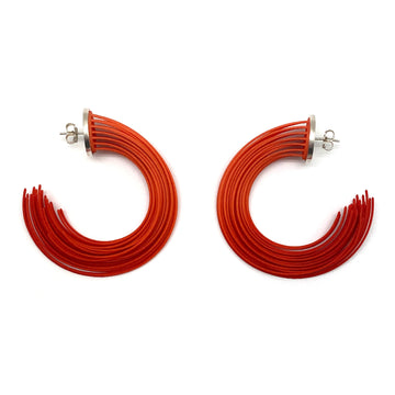Orange Gradient Hoop Earrings