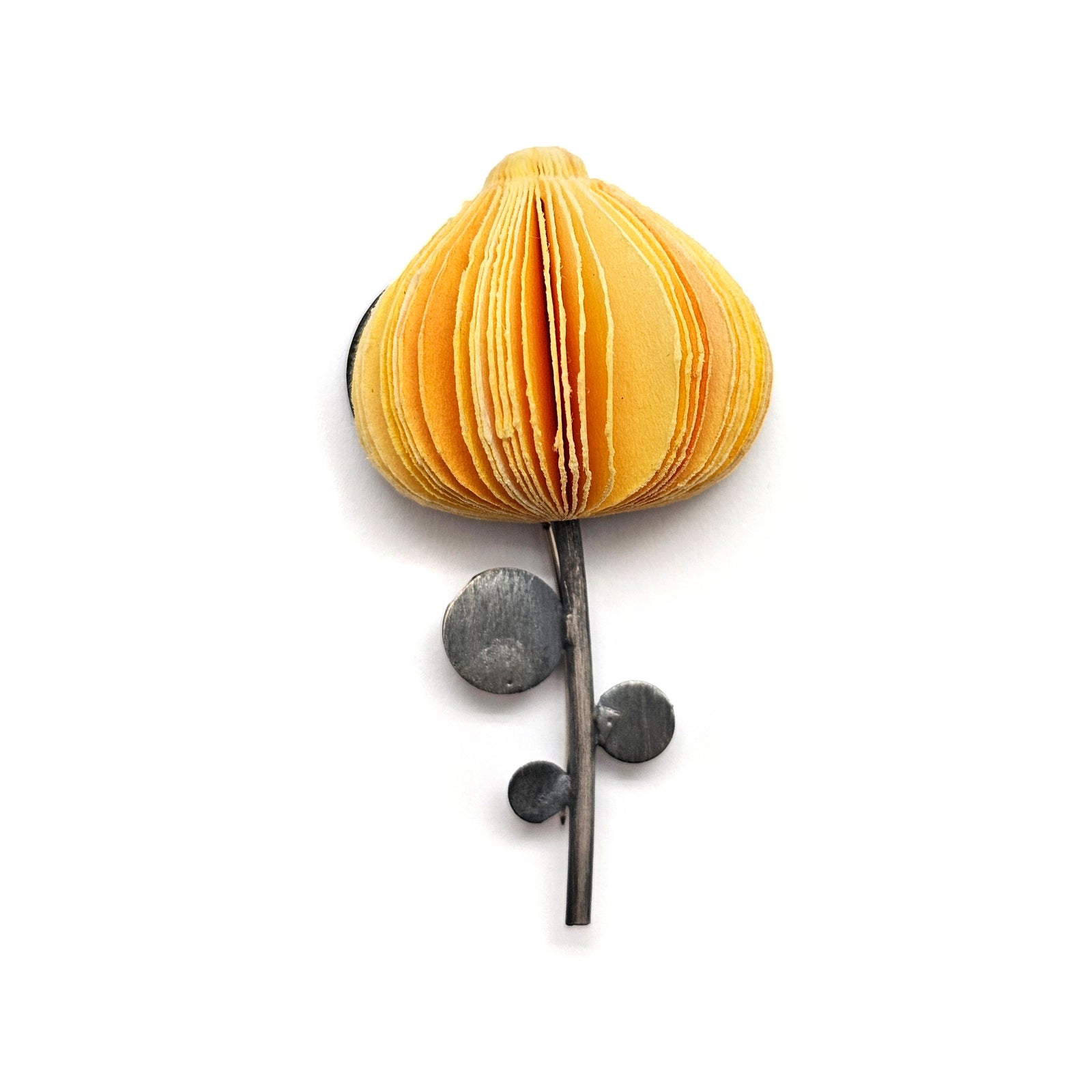 Orange Paper Flower Brooch-Pins-Naoko Yoshizawa-Pistachios