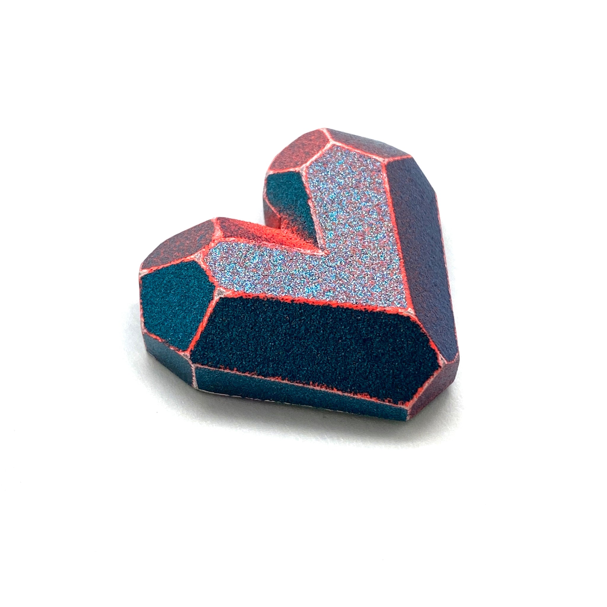Orange and Blue Heart Pin Pins Eva Burton Pistachios