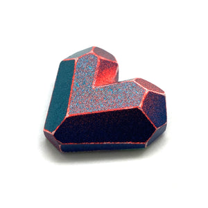 Orange and Blue Heart Pin-Pins-Eva Burton-Pistachios