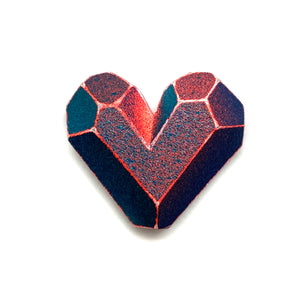 Orange and Blue Heart Pin-Pins-Eva Burton-Pistachios