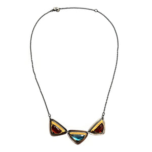 Orange and Blue Kyanite Necklace-Necklaces-Austin Titus-Pistachios