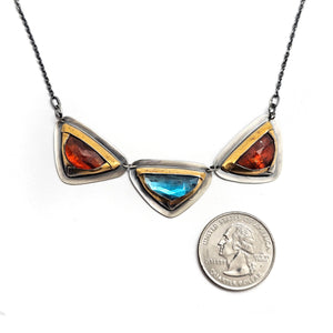 Orange and Blue Kyanite Necklace-Necklaces-Austin Titus-Pistachios