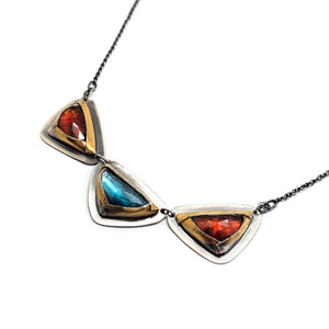 Orange and Blue Kyanite Necklace-Necklaces-Austin Titus-Pistachios
