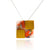 Orange and Gold Squares Pendant Necklace-Necklaces-Asami Watanabe-Pistachios