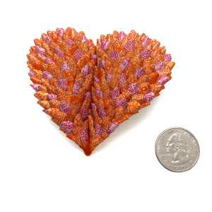 Orange and Pink Heart Brooch-Pins-Eunseok Han-Pistachios