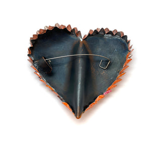 Orange and Pink Heart Brooch-Pins-Eunseok Han-Pistachios