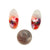 Orange and Red Small Oval Earrings-Earrings-Asami Watanabe-Pistachios