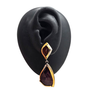 Orange and Wine Tiered Earrings-Earrings-Austin Titus-Pistachios