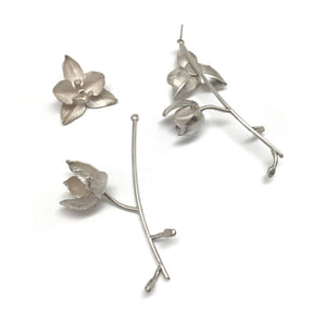 Orchid Earrings with Jackets-Earrings-Huiyu Chiu-Pistachios