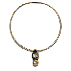 Organic Baroque Pearl Pendant-Necklaces-Eva Stone-Pistachios