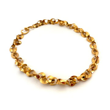Organic Interlocking Gold Necklace