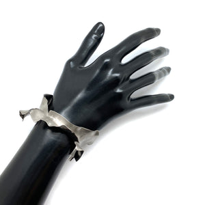 Organic Silver Statement Cuff-Bracelets-Theodora Daraklitsa-Pistachios