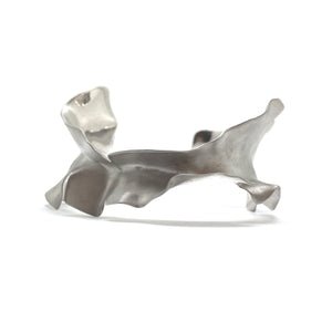 Organic Silver Statement Cuff-Bracelets-Theodora Daraklitsa-Pistachios