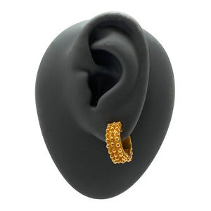 Ornate Gold Vermeil Huggies-Earrings-Erich Durrer-Pistachios