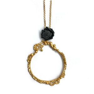 Ornate Lace Pendant-Necklaces-Anna Krol-Pistachios