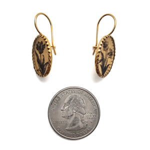 Oval Daffodil Earrings-Earrings-Anna Bankuti-Pistachios