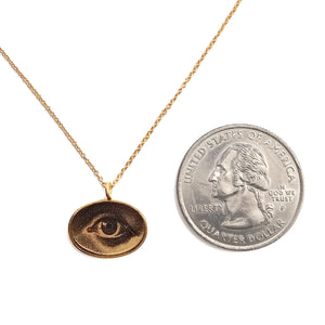 Oval Eye Necklace-Necklaces-Anna Bankuti-Pistachios