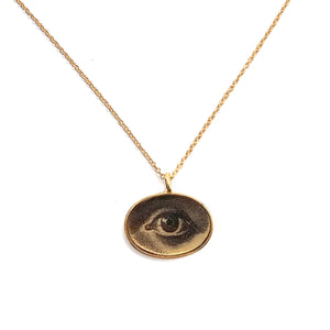 Oval Eye Necklace-Necklaces-Anna Bankuti-Pistachios