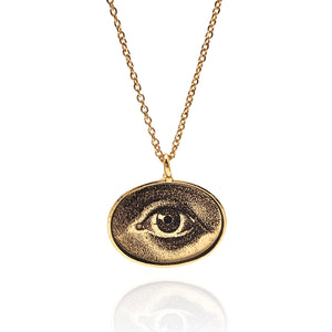 Oval Eye Necklace-Necklaces-Anna Bankuti-Pistachios