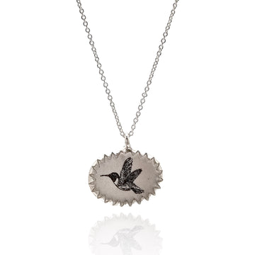 Oval Hummingbird Necklace