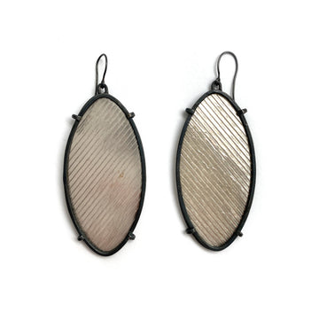 Oval Mica Earrings