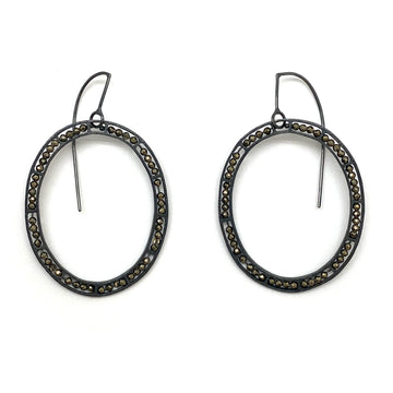 Oval Pyrite Earrings