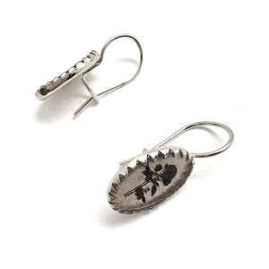 Oval Rose Earrings-Earrings-Anna Bankuti-Pistachios