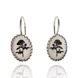 Oval Rose Earrings-Earrings-Anna Bankuti-Pistachios