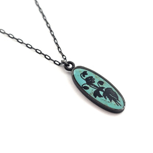 Oval Turquoise Pendant Necklace-Necklaces-Kelly Jean Conroy-Pistachios