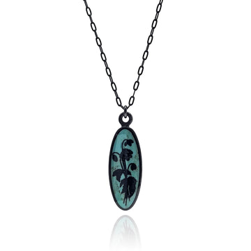 Oval Turquoise Pendant Necklace