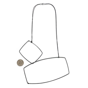 Oversized Geometric Necklace-Necklaces-Gabrielle Desmarais-Pistachios