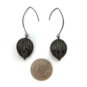 Oxidized Dew Hooks-Earrings-Sowon Joo-Pistachios