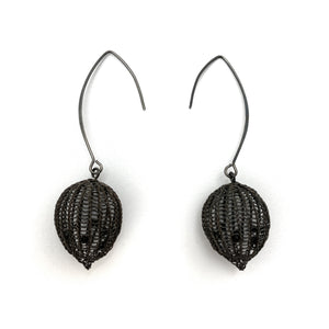 Oxidized Dew Hooks-Earrings-Sowon Joo-Pistachios