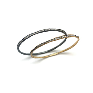 Oxidized Diamond Bangle-Bracelets-Todd Pownell-Pistachios