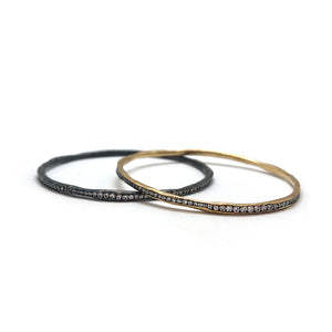 Oxidized Diamond Bangle-Bracelets-Todd Pownell-Pistachios