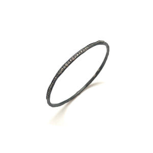 Oxidized Diamond Bangle-Bracelets-Todd Pownell-Pistachios