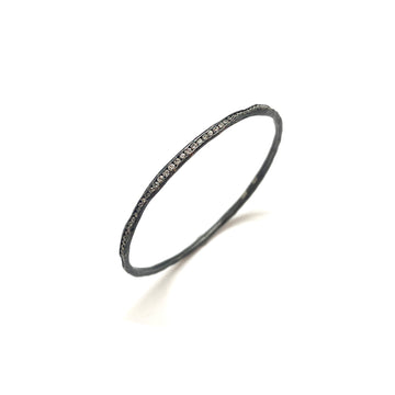 Oxidized Diamond Bangle