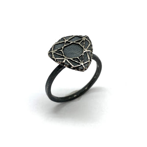 Oxidized 'Diamond' Ring-Rings-So Young Park-Pistachios