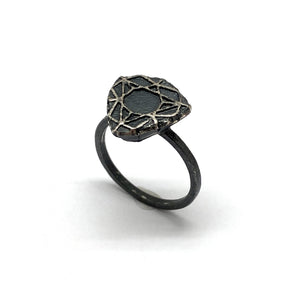 Oxidized 'Diamond' Ring-Rings-So Young Park-Pistachios