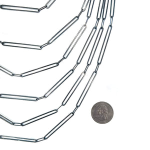 Oxidized Layered Link Necklace