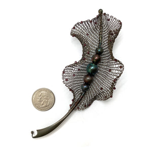 Oxidized Leaf Pin-Pins-Sowon Joo-Pistachios