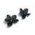 Oxidized Orchid Stud Earrings-Earrings-Huiyu Chiu-Pistachios