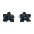 Oxidized Orchid Stud Earrings-Earrings-Huiyu Chiu-Pistachios