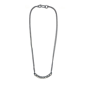 Oxidized Pearl Necklace-Necklaces-Elisa Bongfeldt-Pistachios