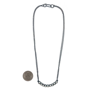 Oxidized Pearl Necklace-Necklaces-Elisa Bongfeldt-Pistachios