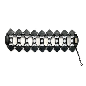 Oxidized Quartz Link Bracelet-Bracelets-Biba Schutz-Pistachios