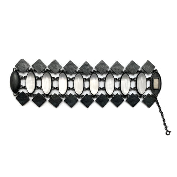 Oxidized Quartz Link Bracelet